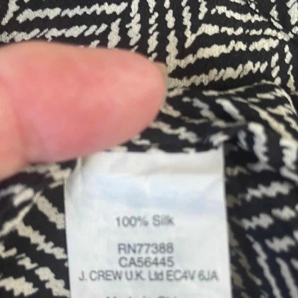 J. Crew Silk Herringbone Sleeveless Blouse